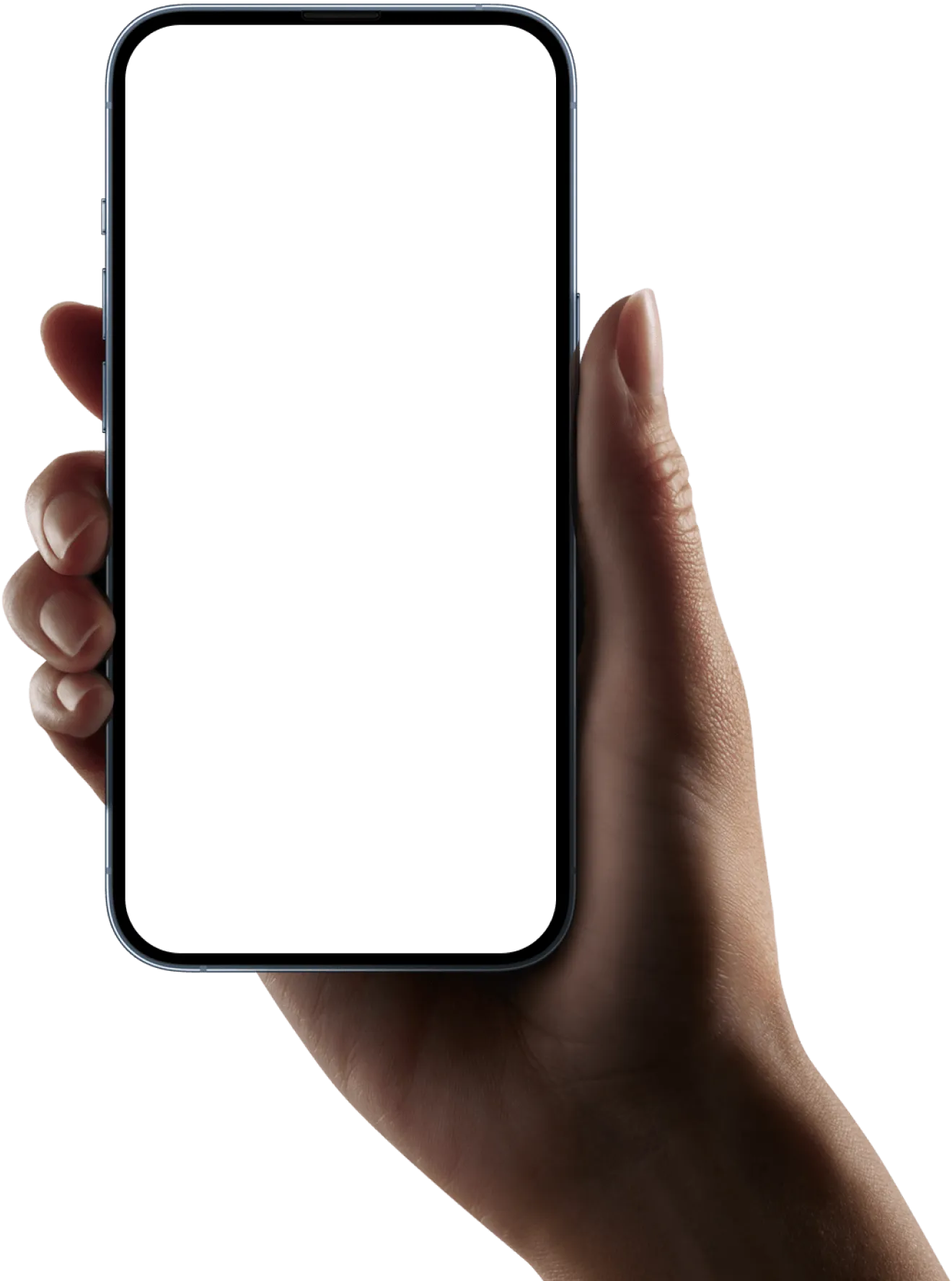 Hand holding an iPhone from the supplied Armor website template